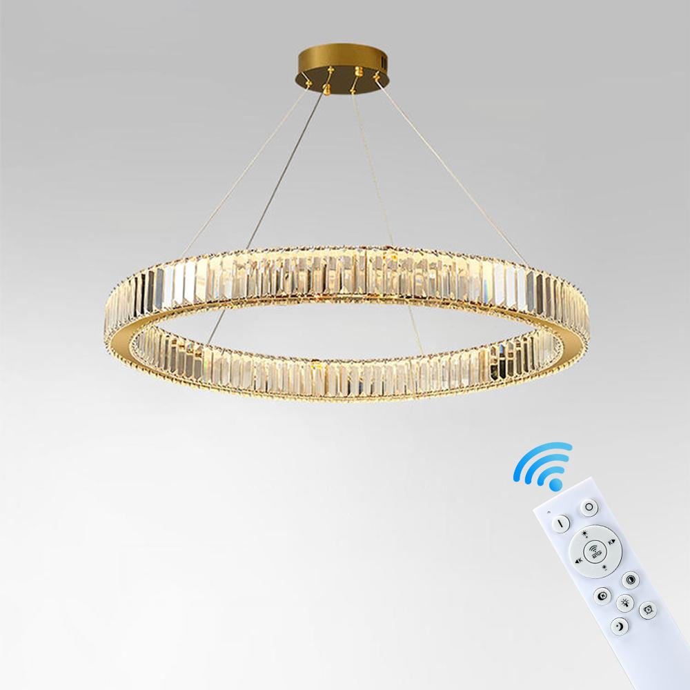 Luxury Crystal Ceiling Chandelier Ring Gloss Lights Decoration Bedroom Lamps Modern Ceiling Chandelier Dining Table Light