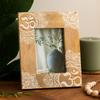 Picture Frame Mango Wood 13x18 Cm Mandala White