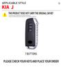 7 Buttons Zinc Alloy + Leather Car Key Case Cover for Kia 2025 Sportage 2025 Niro Hybrid 2025 Sorento MQ4 2025 EV6 GT-Line K8 V6