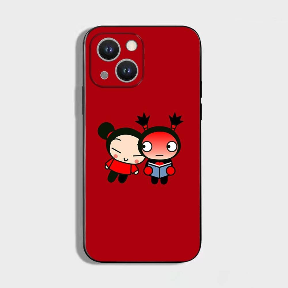 P-Pucca-as Cartoon G-Garu-us Phone Case For iPhone 16,15,14,13,12,11 Plus,Pro Max,XS,X,XR,SE,Mini,8,7,Soft Silicone Black Cover