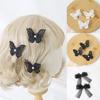 Girls Ruffles Lace Necklace with Pearl Chain Pendant Ribbon Bows Earrings Hair Clips Handmade Lolita Hair Ornaments