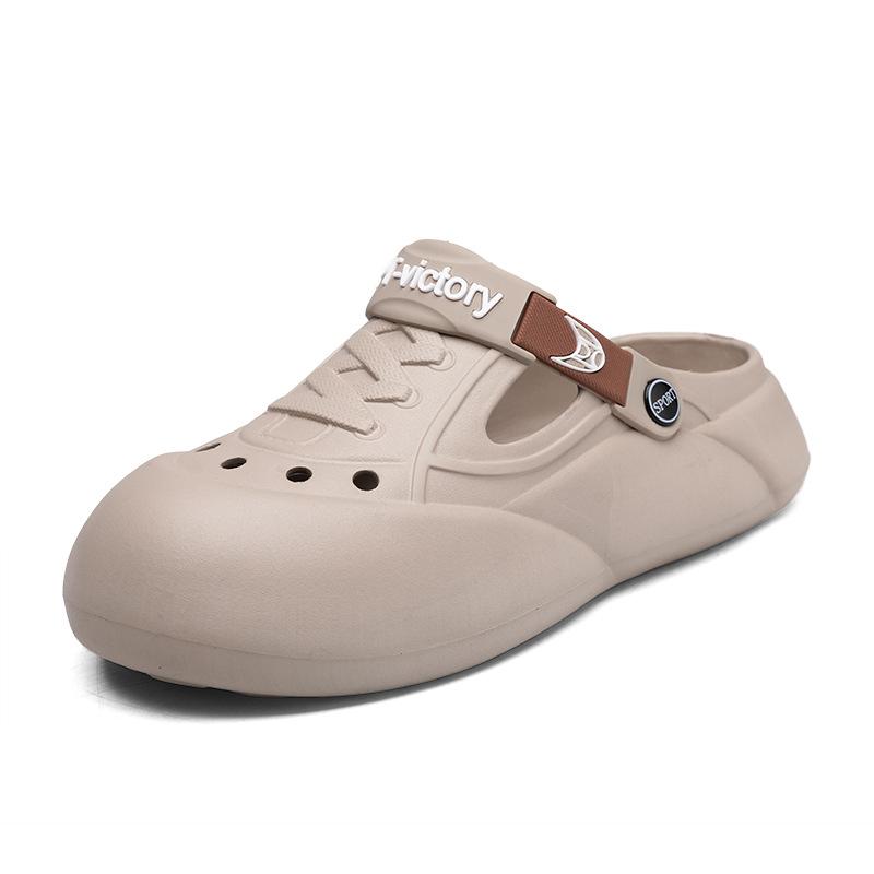 Step On Shit Feeling Large Size Hole Shoes Men'S Outdoor Non-Slip Beach Sandals Casual Sports Bag Head Slippers Trendy