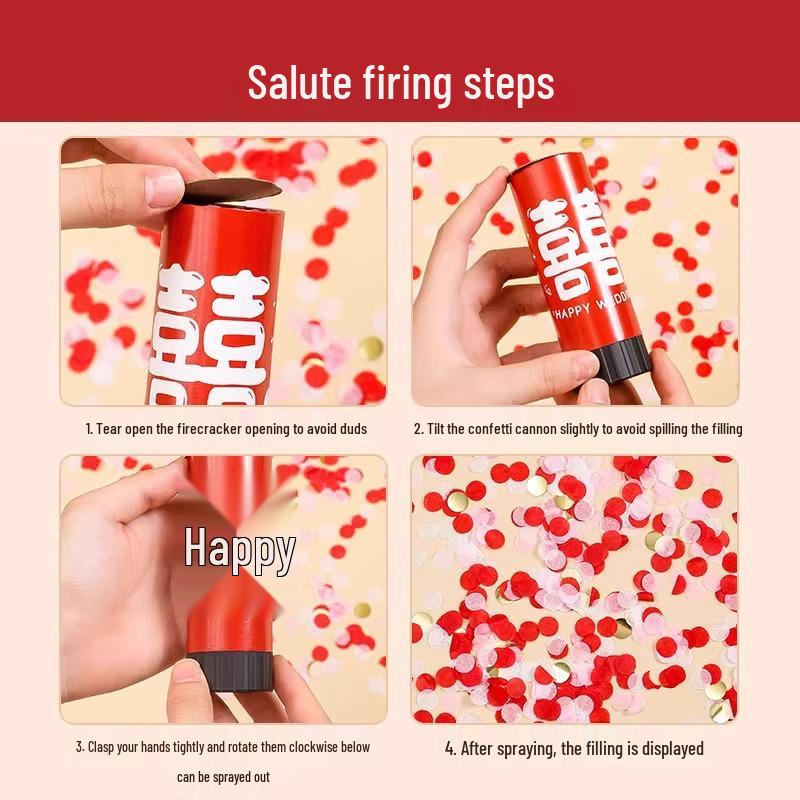 Handheld Wedding Confetti Tube - Petal Rain Party Popper