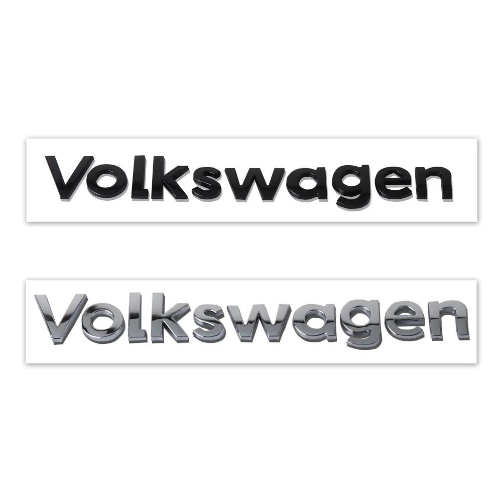 1pc 3D ABS Plastic Letter Car Rear Trunk Emblem Sticker For VW GTI Golf G5 7 8 Passat B6 Mk4 Tiguan Mk7 Jetta silver Auto Styling