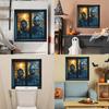 Zombie Horror Halloween Fake Window Pattern Wall Pasting Decorative Sticker