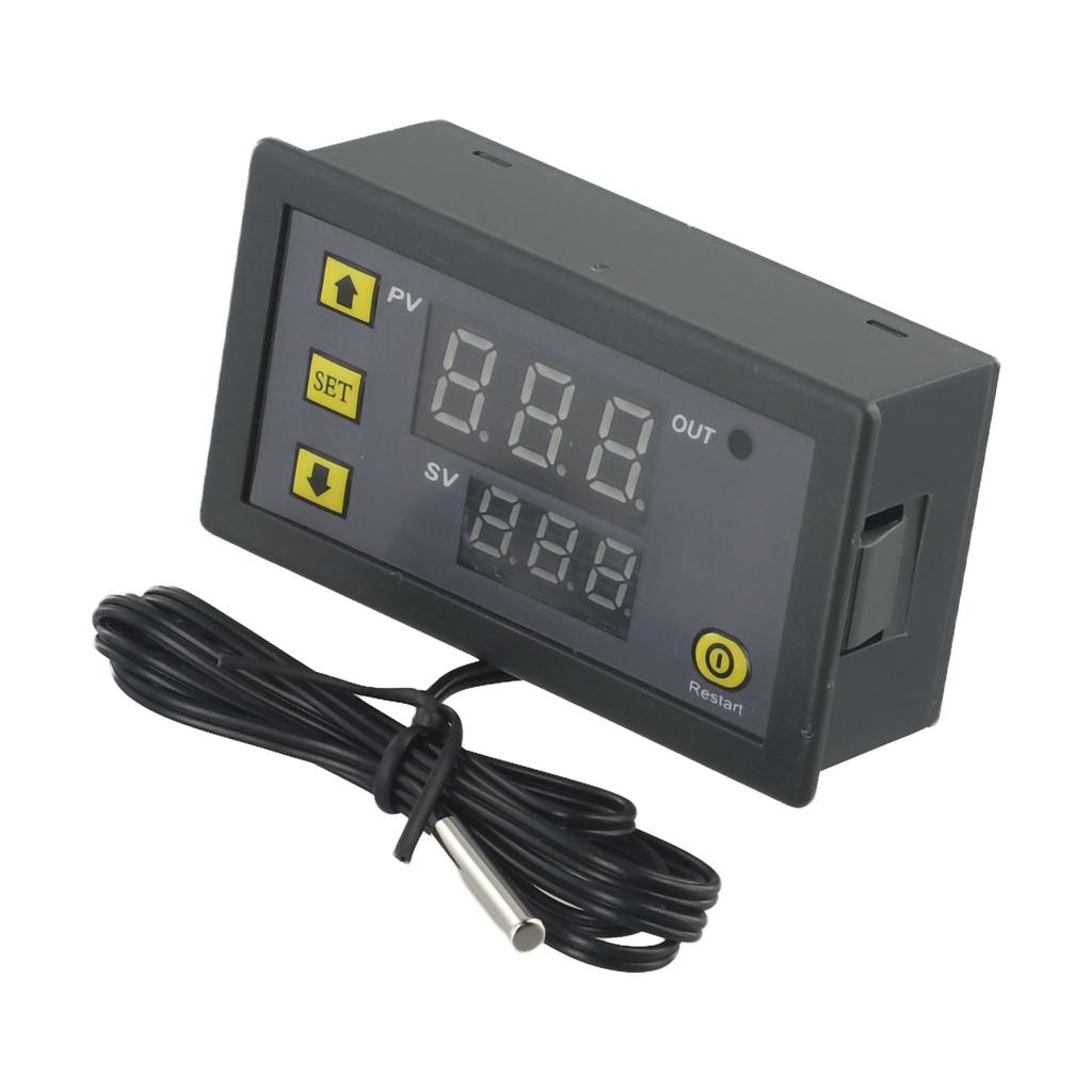 Reliable Temperature Controller Thermostat Meter with Temp Sensor Switch Regulator Cooling/Heating Mode 20A Relay