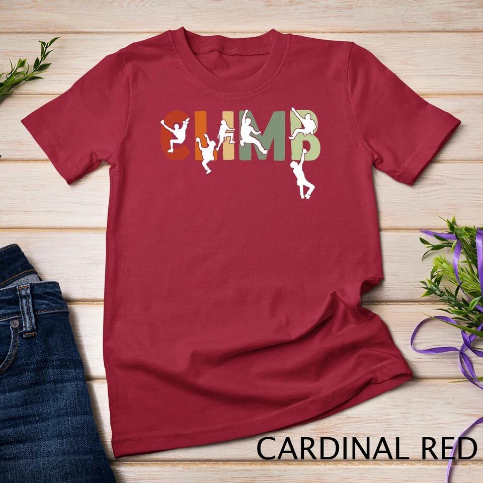 Vintage Climbing Bouldering Rock Climber Climbing T-Shirt Unisex T-shirt 3 S