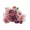 Nordics Style Faux Floral Bouquets 7 Rose Head Flower Bouquets Polyester Home Wedding Party Decoration Accessory