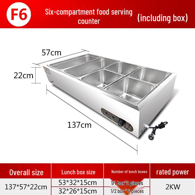 

Aokewen F6 Fast Food Insulation & Heating Table with Meal Boxes