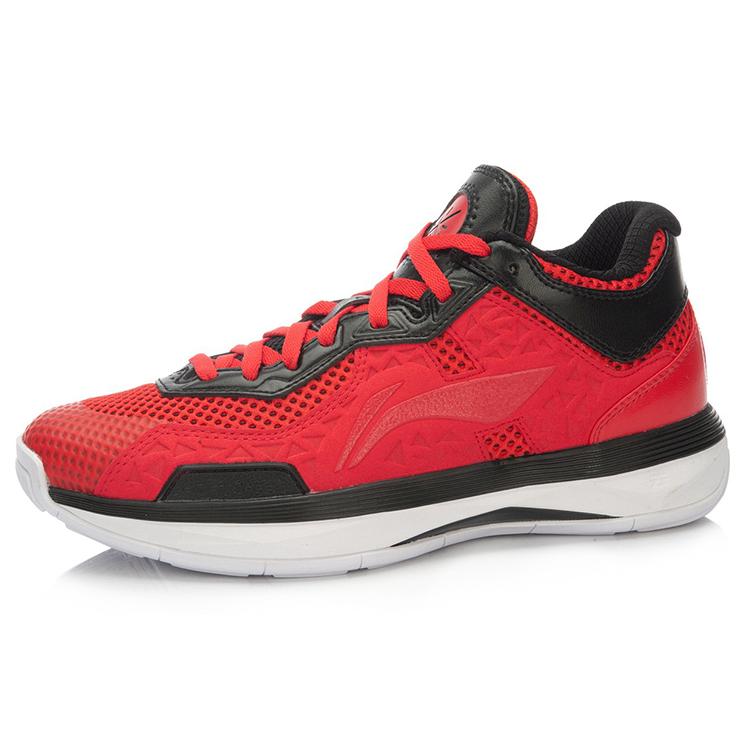Li Ning All City 4 Mid top Basketball Shoes Unisex Red Black ABAL005-4