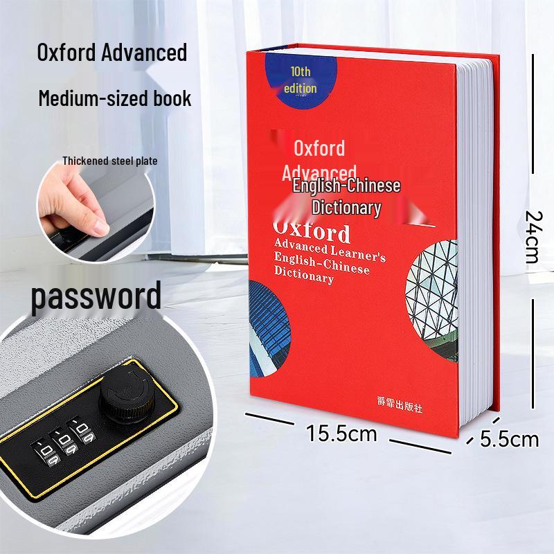 Creative Iron Book Safe: Password Protected Money Storage Box for Home or Office.