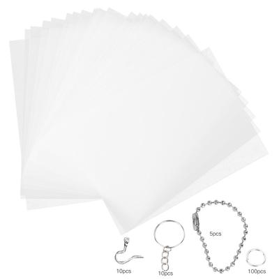 Heat Shrinkable Film Set DIY Earring Keychain Brooches Printable Shrink Material20145-2#
