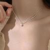 2024 Patchwork Pearl Women's Necklace: Light Luxury, High-End Clavicle Chain, Versatile and Simple Design