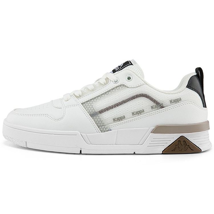 Kappa Trendy Sports Color Block Casual Non-Slip Shock Absorbing Wear-Resistant Low-Top Skate Shoes Unisex sneakers White Brown Black K0BZ5CC11D-001