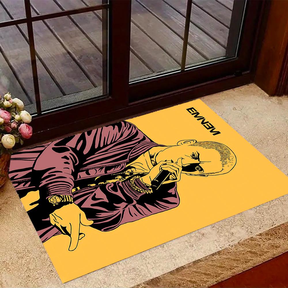 Ronaldo's Iconic Celebration Themed Anti-Slip Rugs - Polyester Home Decor, Suitable for Bedrooms, Living Rooms, Doorways, Studios, and Decorations