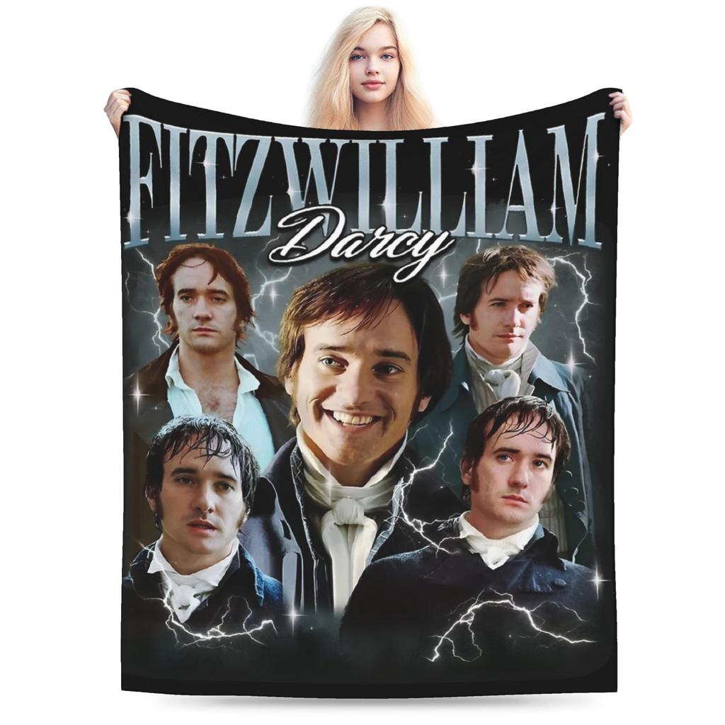 Fitzwilliam Darcy Pride and Prejudice Movies Blankets Flannel Print Thin Throw Blanket for Bed Bedroom Plush Thin Quilt