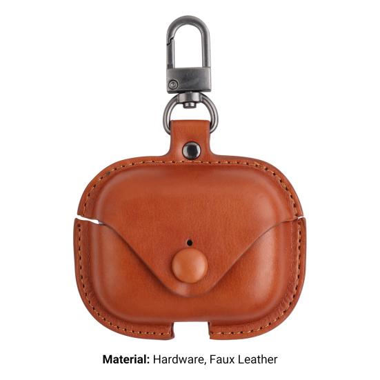 Protective Cover Dustproof Shock Absorption Full Coverage Wireless Earphone Faux Leather Case for AirPods Series