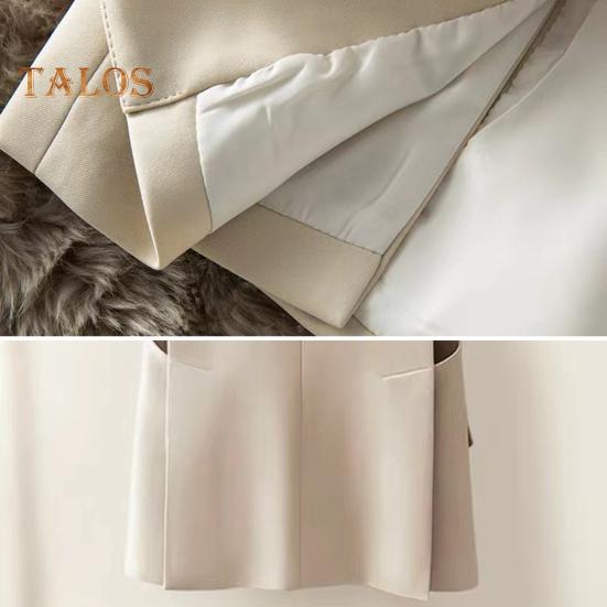 Women Suit Waistcoat Single Button Closure V Neck Lapel Sleeveless Cardigan Mid Length Solid Color Formal Business OL Commute Coat