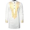 Men Printed Bronzing Shirt Printed Totem Long Shirt African Style Shirt