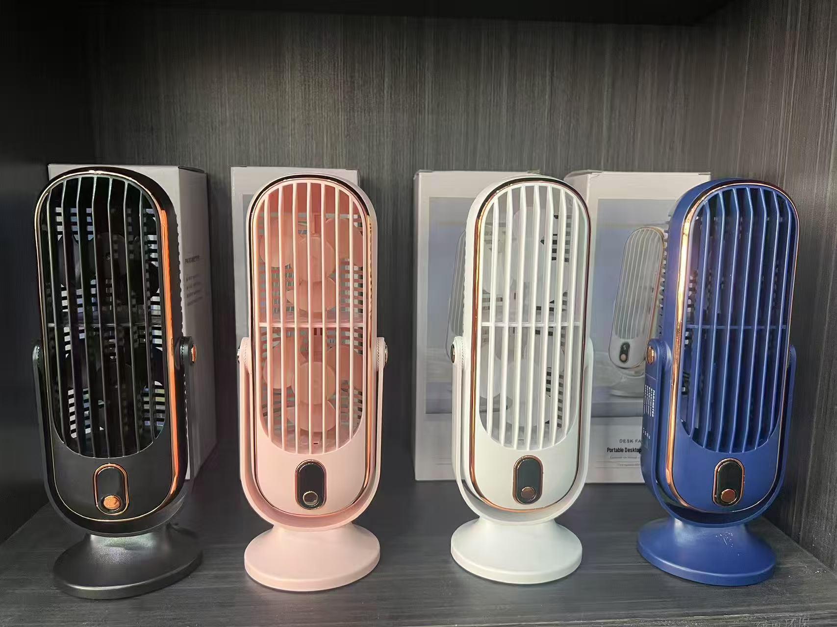 Rechargeable Desktop Oscillating Fan with Spray and Brushless Motor Rechargeable