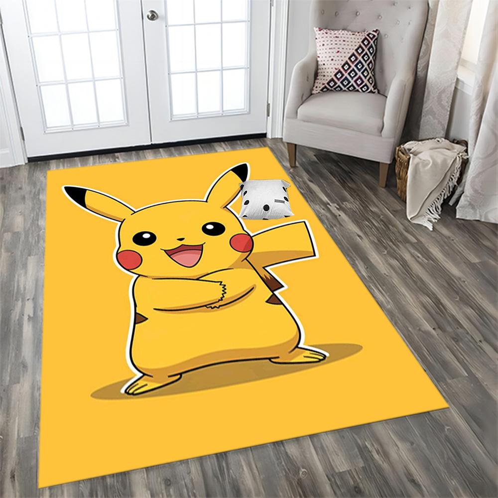 Pikachu Adventure Begins rug for living rooms, bedrooms, home décor, and as gifts.