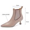 Fashion 2025 Autumn Genuine Leather Women Boots Pointed Toe Thin Heel Boots for Women Fashion Ankle Boots Winter Boots Women High Heels
