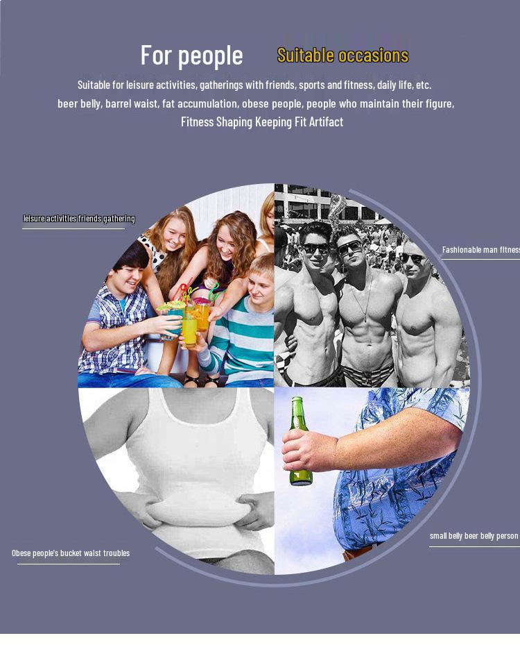 Men's Back-Support Waist Cincher: Mid-Row Buckle Body Shaper Vest