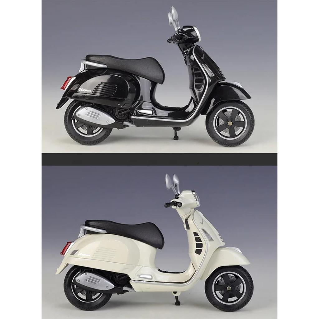 Welly 1/12 2020 Vespa GTS Super Alloy Volnočasový Motocykl Model Kovový Street Road Motocykly Model Simulace Dětská Hračka Dárek