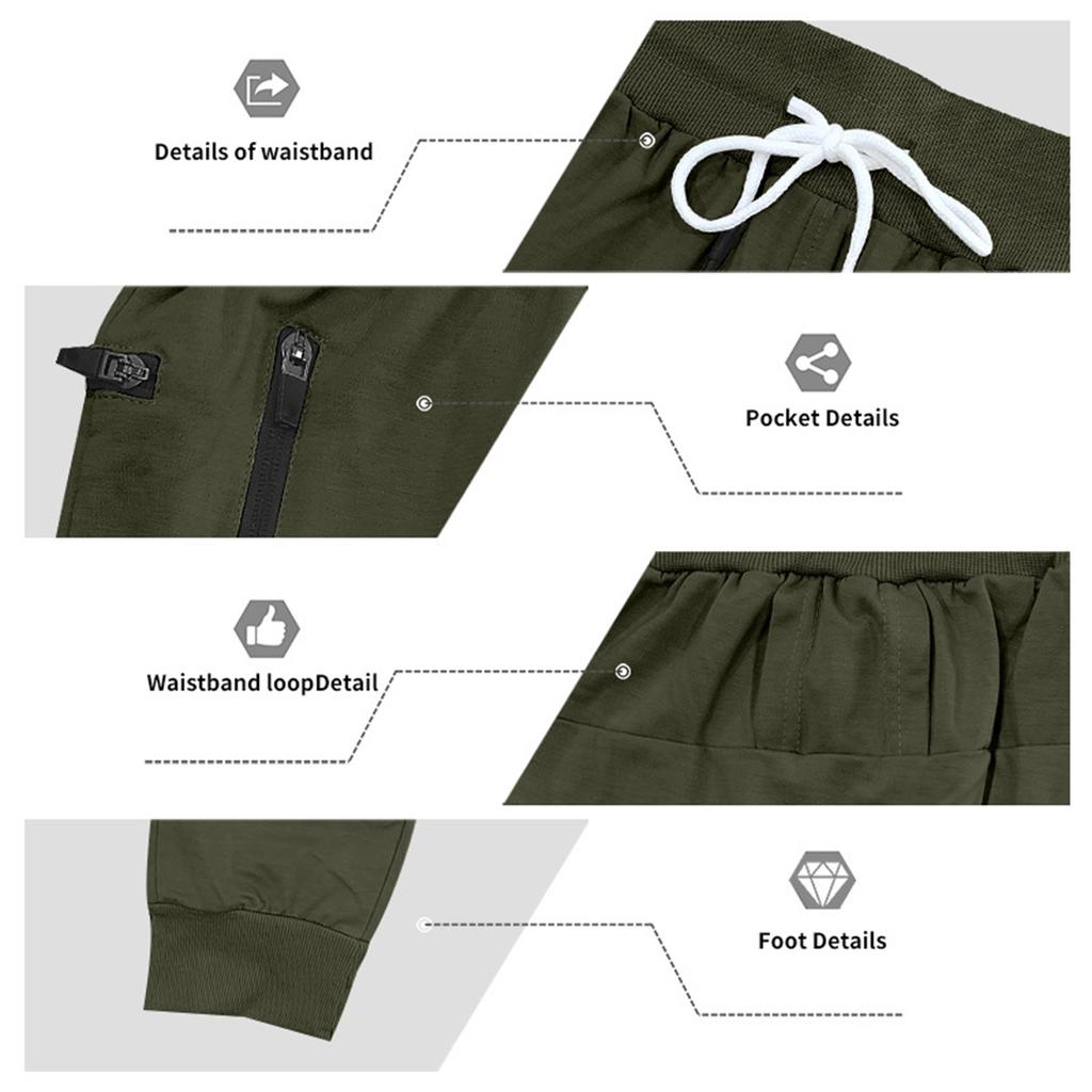 Men's Joggers Sweatpants Wicking Outdoor Casual Color Pants for Running and Commuting