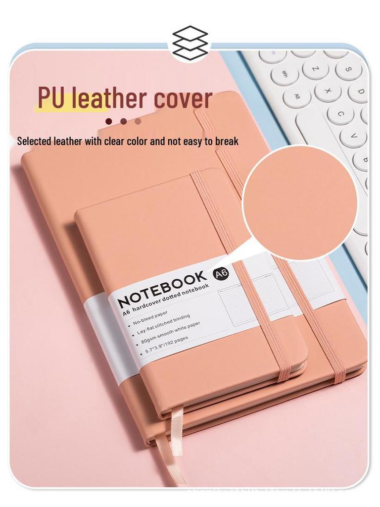 Custom A5 PU Notebook with Strap - Portable, Logo-Printable Business Journal, A6 Size Available