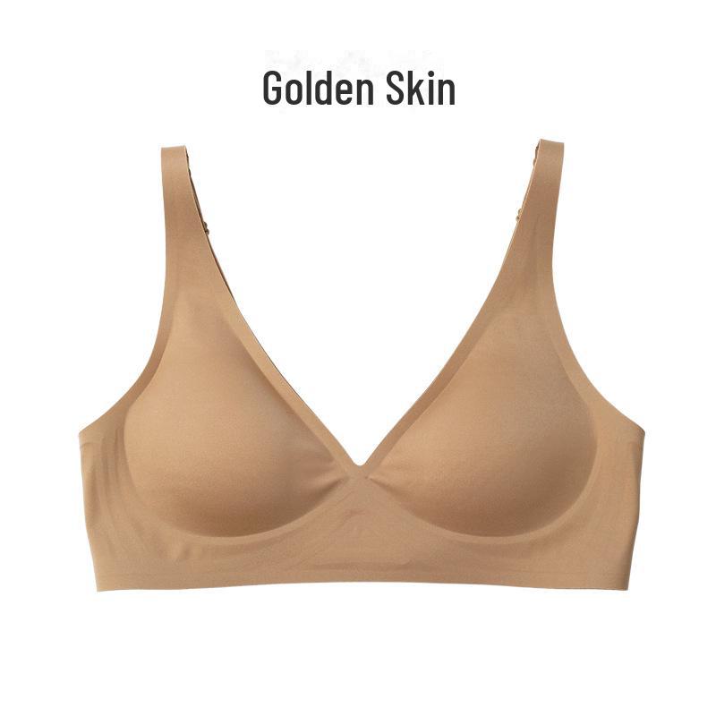 

Комплект женского бесшовного желейного белья: Бюстгальтер со сборками, регулируемый, для маленькой и большой груди, без стального кольца L