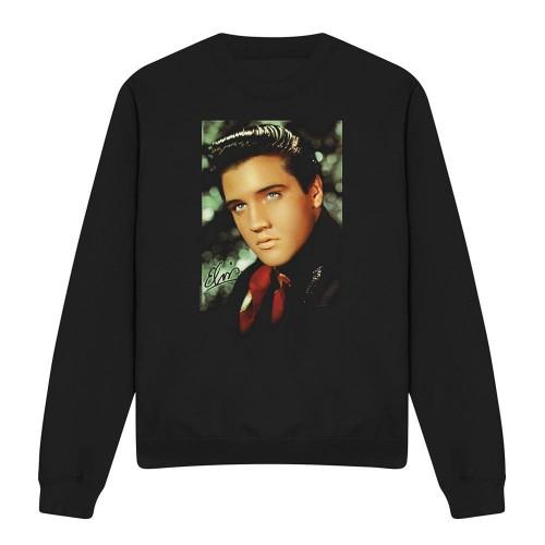 Elvis Presley Unisex Adult Red Scarf Sweatshirt