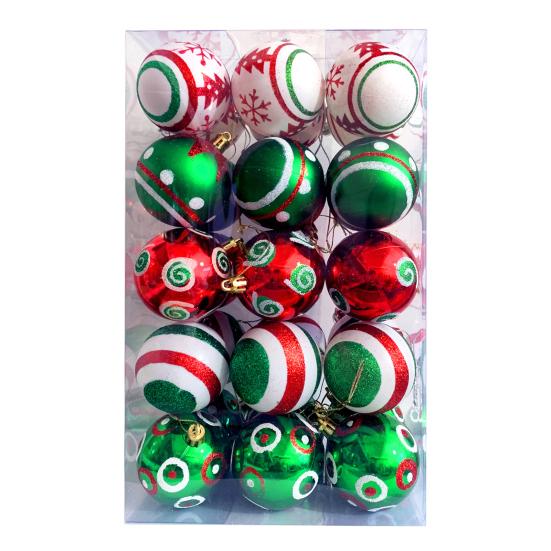 Pcs Christmas Balls Ornaments 2.4 Inch Small Shatterproof Plastic Balls