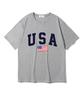 Oeta Usa Flag Double Cotton Oversized Short Sleeve T-Shirt Ots26022(8 Colors) (Type A)
