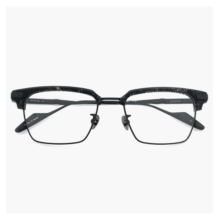 Yohji Yamamoto Glasses Made in Japan 2 c02 52mm Yohji Yamamoto Wide Large Glasses Thurmont Blow Wellington Type Beta Titanium Frame Dummy Lens