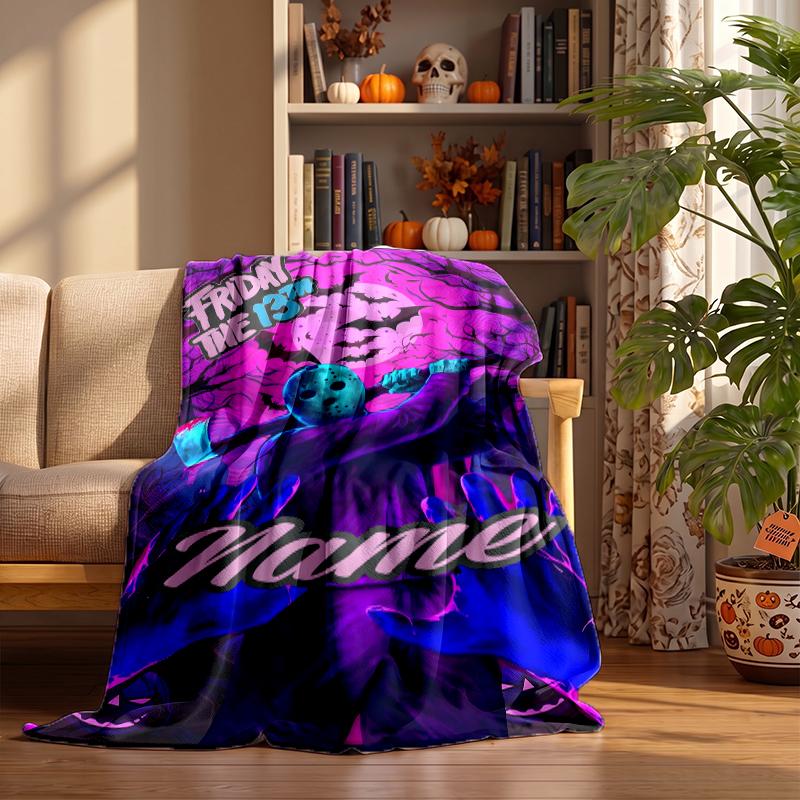 Friday the 13th Custom Flannel Blankets Soft Warm Cozy Throws for Home Decor Holiday Gifts