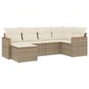 VidaXL Salon de Jardin avec Coussins 6 pcs, Canapés de Terrasse, Ensemble de Meubles de Patio, Mobilier d'Extérieur, Beige 3258579