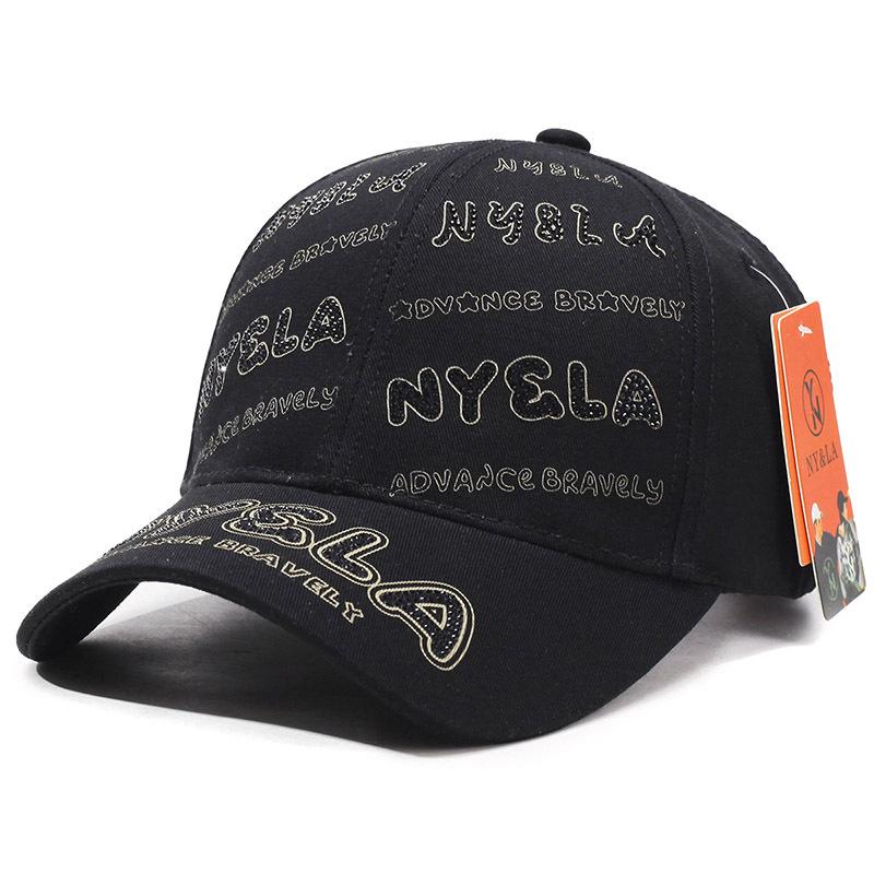 

New Hot Diamond Ball Baseball Cap Sports Sunscreen Men s and Women s Sun Hats Breathable Versatile Casual Duck Tongue Adjustable чёрный