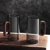 Tazza da tè con manico in vetro e legno – Tazza da caffè in borosilicato ad alta capacità