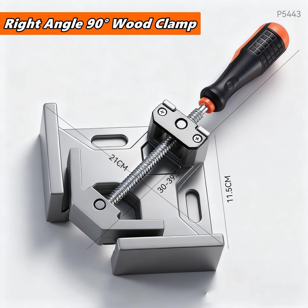 90 Degree Right Angle Clip Clamp Single Handle Aluminum Alloy Corner Clamp Woodworking Picture Frame Clip Right Angle Folder