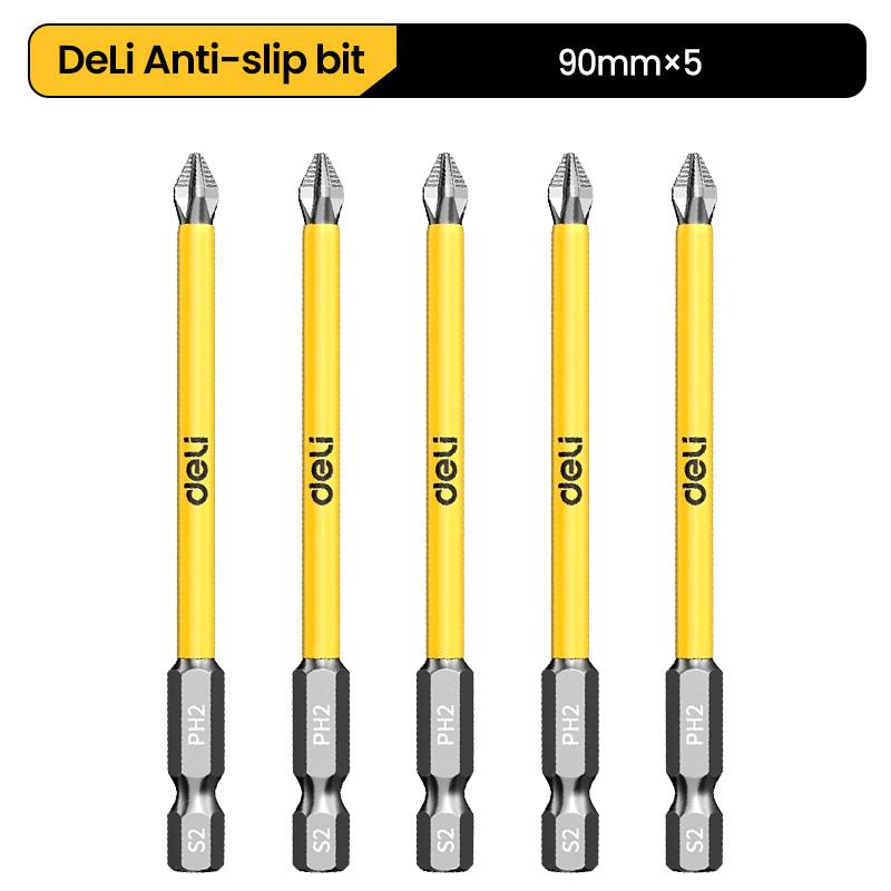 5PC 25-150mm Non-Slip Magnetic Household Electric Driver Screw Set Impact Drill Bit Screw Alloy Steel Non-slip Cross Screwdriver