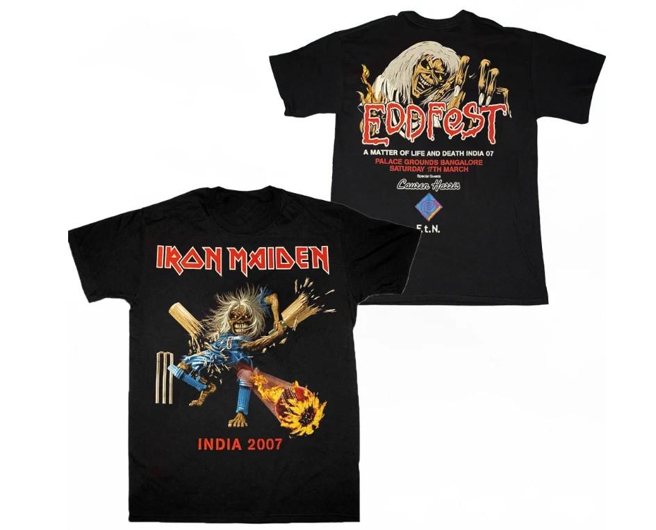 

Футболка с мероприятия Iron Maiden Индия 2007, футболка хэви-метал группы Iron Maiden 4XL