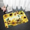 Kitchen Mat with Sunflower Pattern Hallway Non-slip Rug Suitable for Kitchen Living Room Porch Balcony Spring Home Decor Welcome