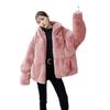 Autumn and winter new imitation fur jacket female Rex rabbit hair imitation fur hooded plush jacket loose warm and fashionable