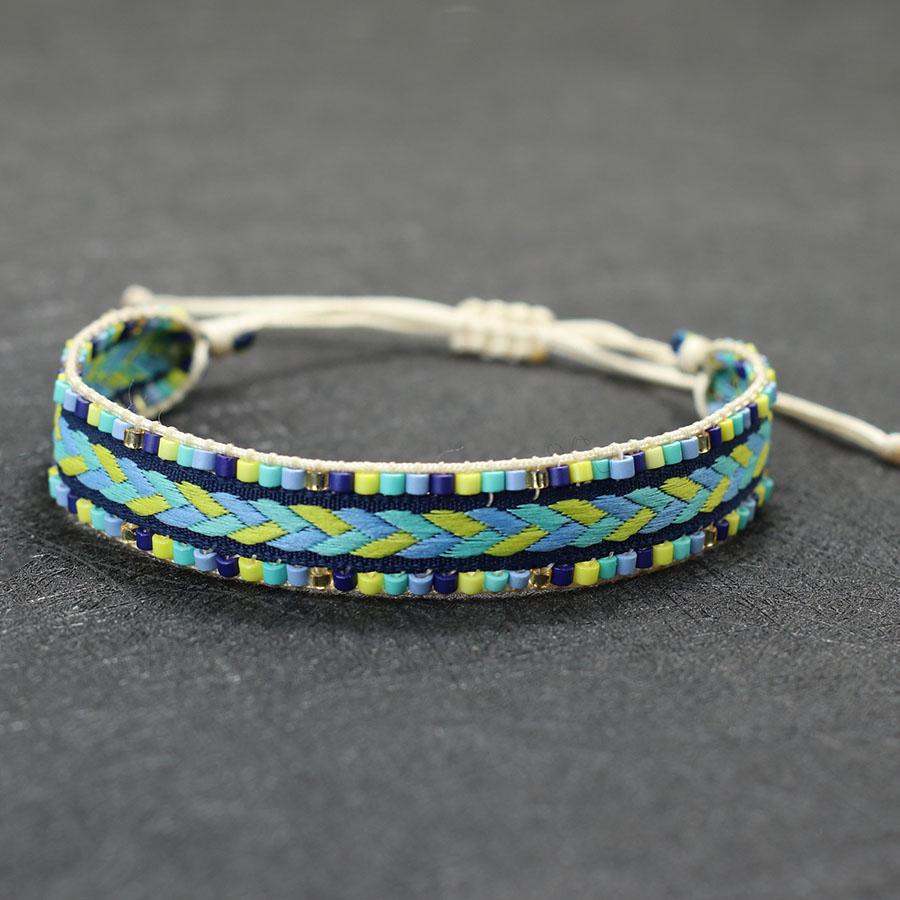 Bohemia Handmade Weaven String Bracelet Men Women Seed Beads Braclet Adjustable Ethnic Tibet Braslet Beach Leisure Pulseira Gift