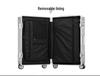 Aluminum-Magnesium Alloy Suitcase with Aluminum Frame, Universal Wheels, Combination Lock - 24" Carry-On for Students & Men's Business Travel.