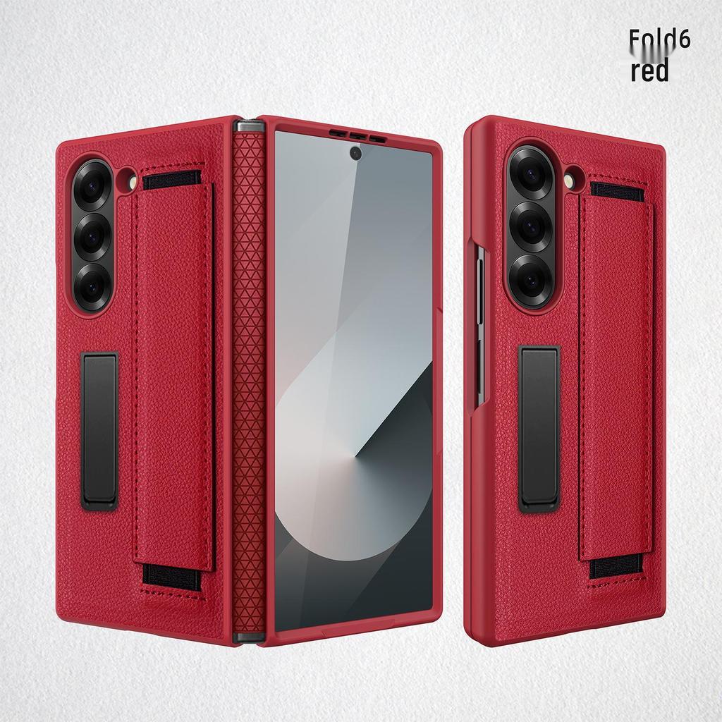 Samsung Fold6/Fold5 Protective Case with Wrist Strap and Hinge Film