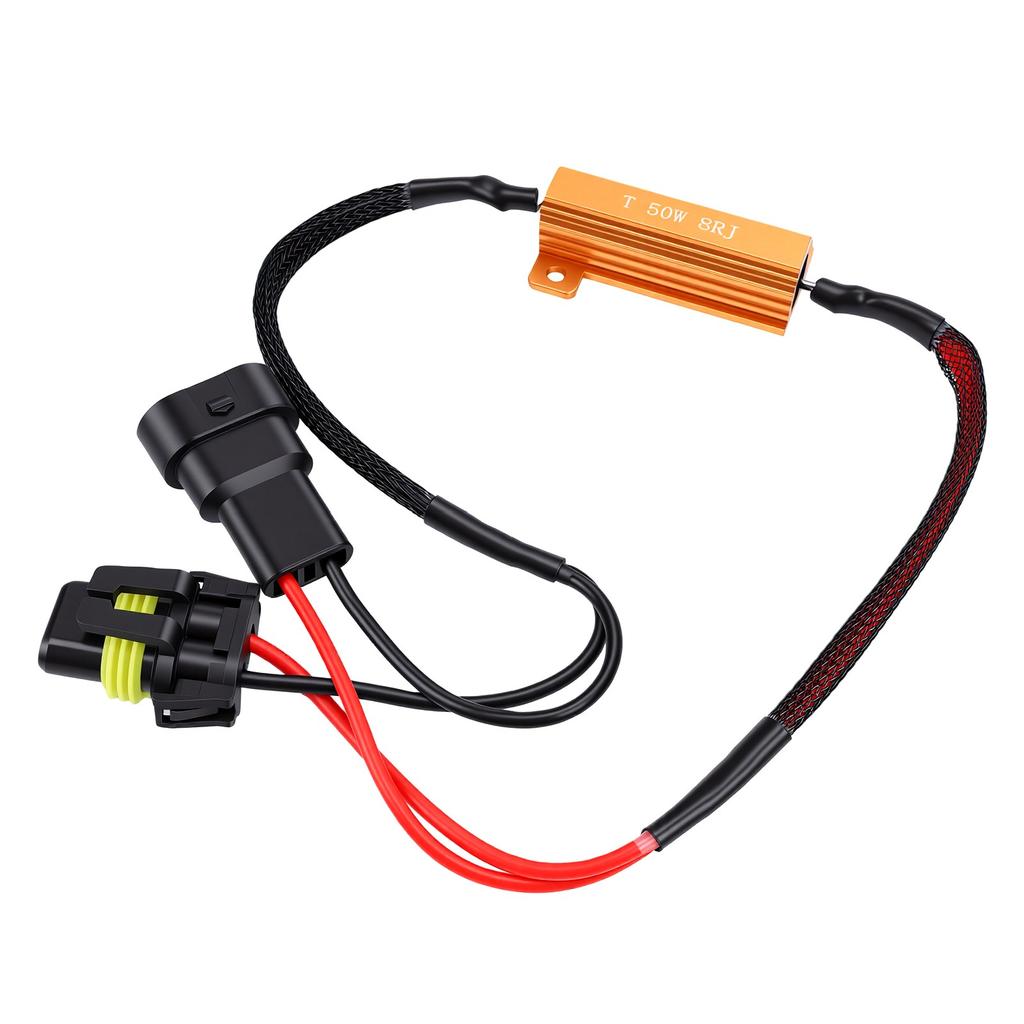 2pcs 9005 9006 LED Load Resistor Kit 50W Headlight Bulb Decoder Universal for Most Cars