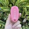 For Hyundai Palisade Ix35 Tucson Accent Santa Fe Solaris ELANTRA Azera 5 Button Silicone Car Key Cover Case Keychain Accessories