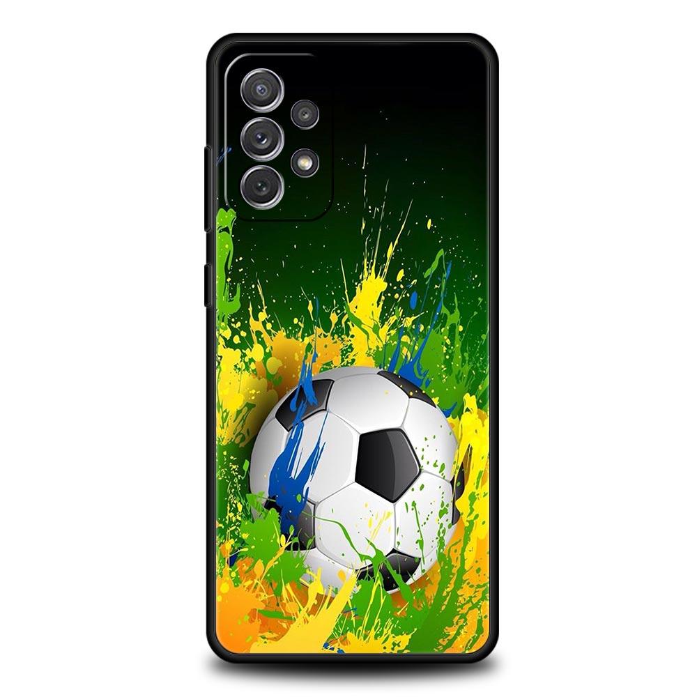Soccer Ball Football Phone Case For Samsung Galaxy A13 A51 A71 A41 A31 A21S A11 A03S A12 A32 A52 A22 A23 A33 A53 A73 5G Cover